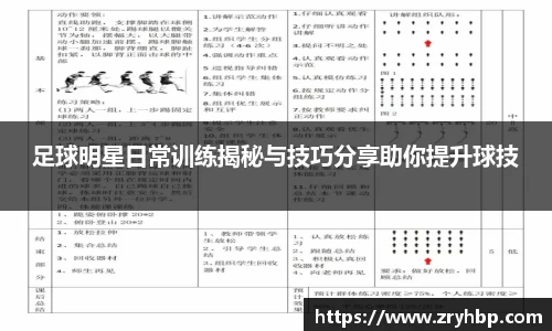 足球明星日常训练揭秘与技巧分享助你提升球技